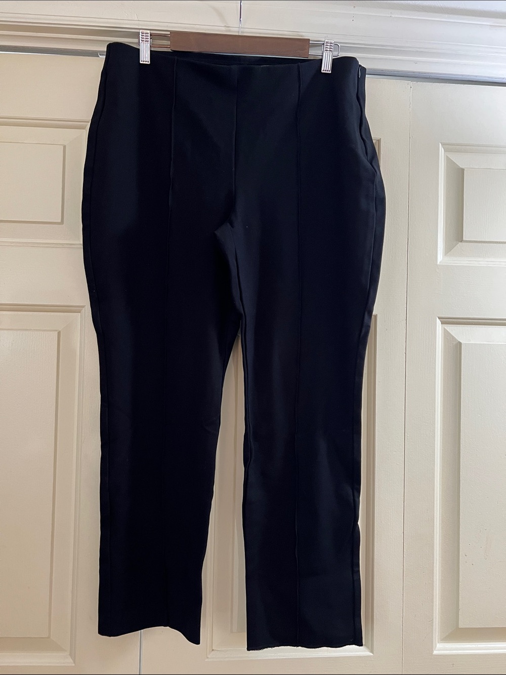 Chico's Black Women's Tailored Straight-Leg Trousers